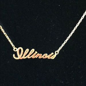 Illinois overlay necklace